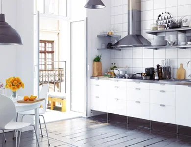 Μονόφυλλη κουζινόπορτα pvc